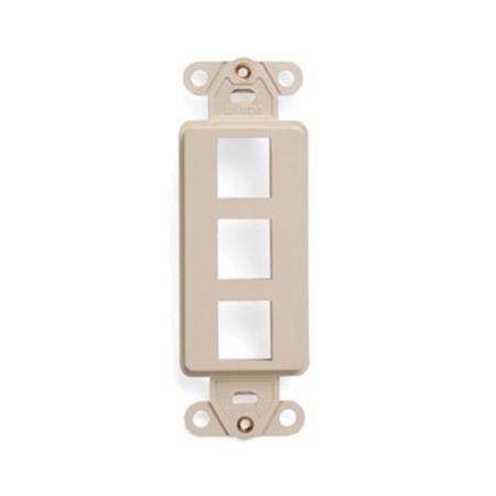 LEVITON Wallplates 3-Port Quickport Dec Insrt Ivory 41643-I